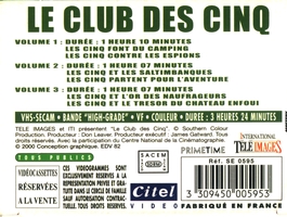 Inhaltsverzeichnis der Box der Französischen Citel-Produktion